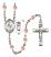 Saint Christopher and Wrestling Rosary with Pink Beads