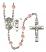 Saint Christopher and Swimming Rosary with Pink Beads