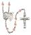 Saint Sebastian and Soccer Rosary with Pink Beads