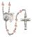 Saint Sebastian and Softball Rosary with Pink Beads