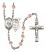 Saint Sebastian and Wrestling Rosary with Pink Beads