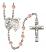 Saint Sebastian and Track & Field Rosary with Pink Beads