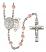 Saint Sebastian and Dance Rosary with Pink Beads