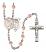 Saint Sebastian and Gymnastics Rosary with Pink Beads