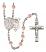 Saint Sebastian and Choir Rosary with Pink Beads