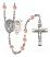 Saint Sebastian and Karate Rosary with Pink Beads