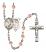 Saint Sebastian and Lacrosse Rosary with Pink Beads