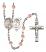 Saint Sebastian and Women's Soccer Rosary with Pink Beads