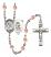 Guardian Angel and Basketball Rosary with Pink Beads