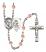 Guardian Angel and Hockey Rosary with Pink Beads