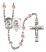 Guardian Angel and Tennis Rosary with Pink Beads