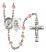 Softball and Guardian Angel Rosary with Pink Beads