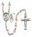 Guardian Angel and Men's Track & Field Rosary with Pink Beads