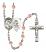 Guardian Angel and Track&Field Rosary with Pink Beads