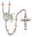 Guardian Angel and Dance Rosary with Pink Beads