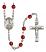 Saint Albert the Great Engravable Rosary with Ruby Beads