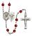 Saint Agatha and Nurse Rosary with Ruby Beads