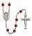 Saint Apollonia Engravable Rosary with Ruby Beads