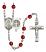 Saint Benedict Rosary with Ruby Beads