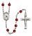 Saint Bernadette Engravable Rosary with Ruby Beads