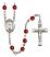 Saint Dorothy Engravable Rosary with Ruby Beads