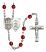 Saint George and Air Force Rosary with Ruby Beads