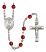 Saint Helen Engravable Rosary with Ruby Beads