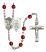 Saint Michael and Air Force Rosary with Ruby Beads