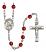 Our Lady of Providence Engravable Rosary with Ruby Beads