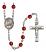 Virgen de la Divina Providencia Engravable Rosary with Ruby Beads