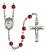 Saint Juan Diego Engravable Rosary with Ruby Beads