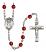 Saint Stanislaus Engravable Rosary with Ruby Beads