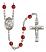 Saint Agnes of Rome Engravable Rosary with Ruby Beads