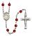 Maria Stein Engravable Rosary with Ruby Beads