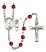 Saint Christopher and Gymnastics Rosary with Ruby Beads