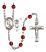 Saint Christopher and Rugby Rosary with Ruby Beads