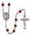 Virgen de Guadalupe Engravable Rosary with Ruby Beads