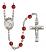 Saint Madeline Sophie Barat Engravable Rosary with Ruby Beads