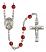 Saint Matilda Engravable Rosary with Ruby Beads