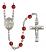 Saint Isabella of Portugal Engravable Rosary with Ruby Beads