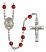 Our Lady of San Juan Engravable Rosary with Ruby Beads