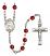 Saint Julia Billiart Engravable Rosary with Ruby Beads