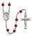 Saint Wenceslaus Engravable Rosary with Ruby Beads