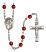 Blessed Caroline Gerhardinger Engravable Rosary with Ruby Beads