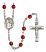 Our Lady of Consolation Engravable Rosary with Ruby Beads