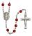 Saint Christina the Astonishing Engravable Rosary with Ruby Beads