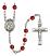 Saint Marina Engravable Rosary with Ruby Beads