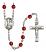 Saint Regis Engravable Rosary with Ruby Beads