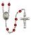 Saint Theodora Engravable Rosary with Ruby Beads