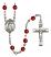 Saint Ivo of Kelmartin Engravable Rosary with Ruby Beads